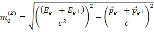 simple relativistic relationsip between energy, momentum and mass