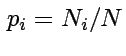 $p_i=N_i/N$